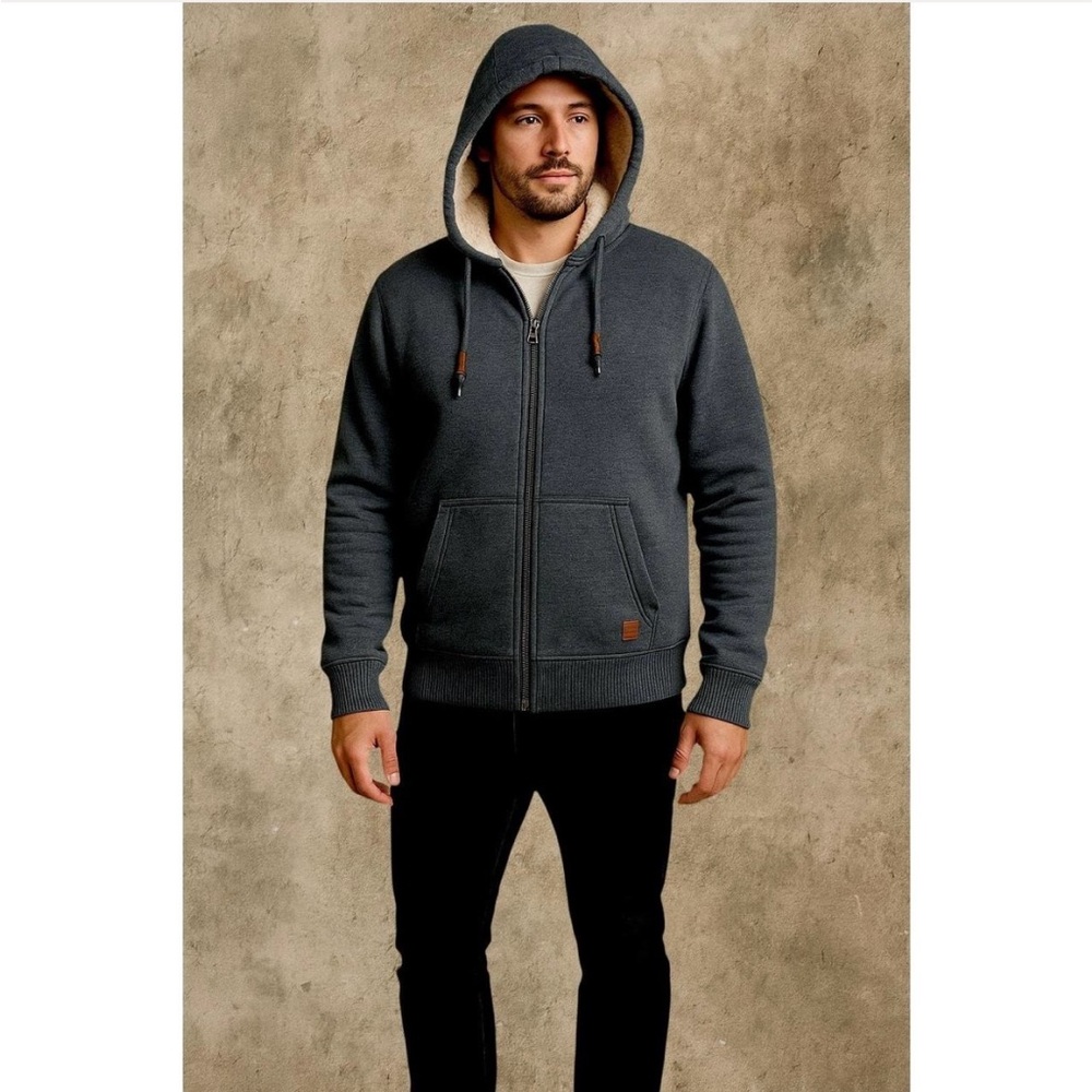 NWT MENS BUFFALO DAVID BITTON SHERPA LINED JACKET SIZE MEDIUM